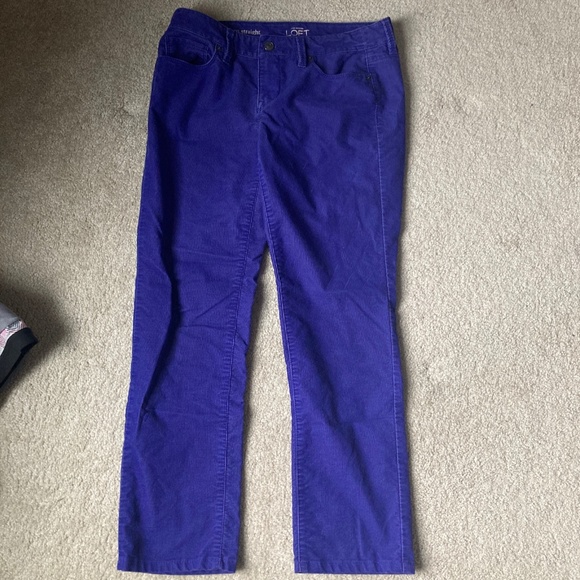 Ann Taylor Loft Purple Straight Leg Jeans - Picture 1 of 3